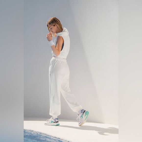 NWT Free People Off The Block PANT HOODIE Set WHITE - Picture 1 of 5